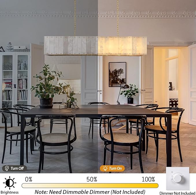 Alabaster Rectangular Chandelier L55in Spanish Natural Marble Rectangle Chandeliers,Modern Gold Large Alabaster Chandeliers for Dining Room over Table,Kitchen Island,Living Room,Included Bulbs