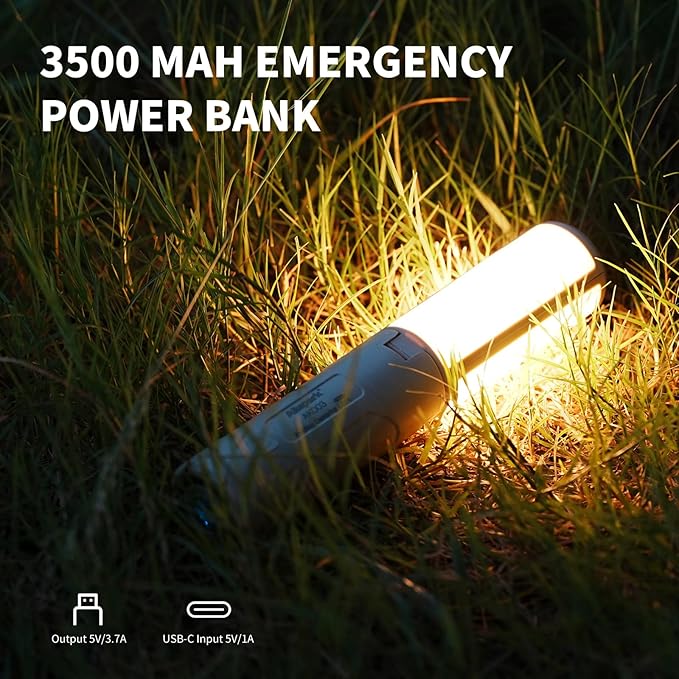 Folding Rechargeable Camping Light with Stand,Allspark Collapsible Waterproof Hanging Tent Lantern,Magnetic Dimmable Portable Power Supply Lamp with Detachable Tripod for Power Outage,Hurricane,Hiking