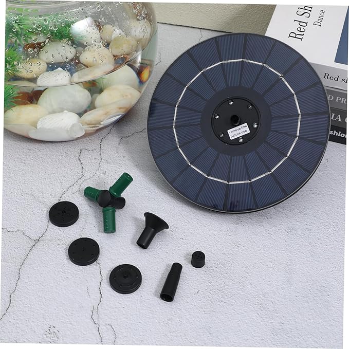 Solar Powered Fountain Pump for Bird Bath Floating Solar Fountain LED Color Changing Lights for Outdoor Garden Pool Easy Installation Water Feature