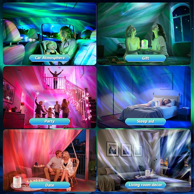 Aurora Lights Projector: Aurora Projector Northern Lights Projector, Aurora Borealis Light Projector Night Light Kids Bedroom, Gift for Kids Girls boy, 68 Colors Mood Lighting, Cool Room Decor