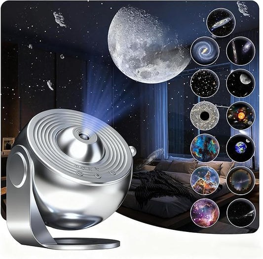 Planetarium Projector for Bedroom, Star Galaxy Light Projector with Nebula Milky Way, LED Night Light for Ceiling with Timer, Mood Lighting for Adults Kids Teens, Home Theater (Silver)