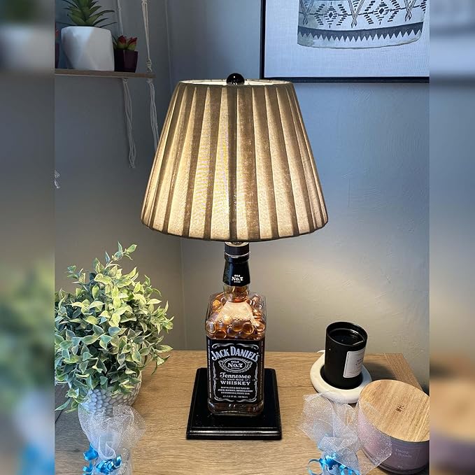 TOOTO STAR Small Lamp Shade, Brown Pleated 6x10x7.5inch Bell Shade for Table Lamps, Floor Lamps and Pendant Lamps (Spider Fitter), Handmade of Linen