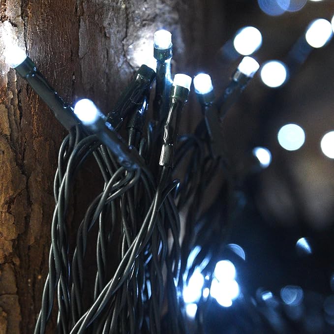 Dailyart Solar String Lights Outdoor, 2 Pack 240 Led Solar Fairy Lights for Outside Waterproof 170ft Cool White Solar Lights 8 Lighting Mode Solar String Lights for Outside,Garden,Courtyards,Trees