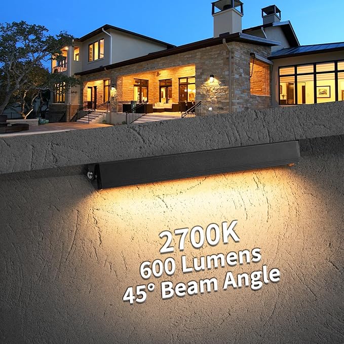 4-Packs 5W 12 Inch LED Hardscape Paver Lighting,12V AC/DC Low Voltage Retaining Wall Lights,LED Landscape Lighting,2700K Soft White Outdoor Step Light,50,000 Hours Lifespan-Black