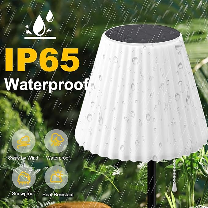 LED Outdoor Floor lamp, Solar Powered Lamp with RGB & White Light, Remote Control, Detachable Design for Desk Use, USB Rechargeable, IP65