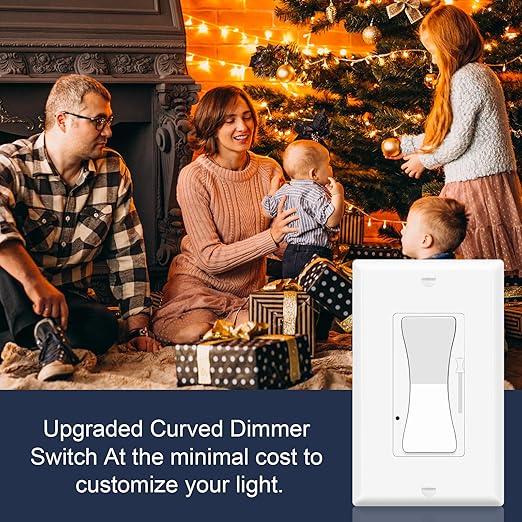 Dimmer Switches for LED Lights,Greencycle 10PK 3 Way Dimmer Switch for Dimmable 150W LED CFL Light,600W Halogen and Incandescent,15A 120V,Neutral Wire Not Required,Residential/Commercial,ETL Listed