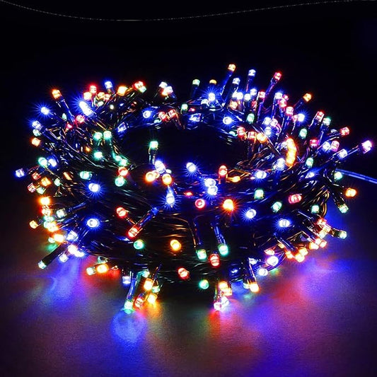 PMS 100-1000 LED Christmas Lights, Low Voltage Fairy String Lights with 8 Modes, Ideal for Xmax Tree, Garden, Home, Party, Halloween Festival Deco (Mixed-Color, 100 LEDs)