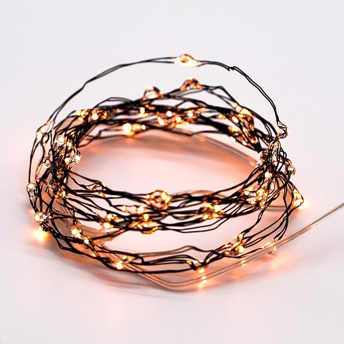 Nature Rattan Pumpkin String Lights Fall Garland with Lights Battery Operated with Remote - Perfect Thanksgiving Halloween Fall Decorations (Orange Fairy)