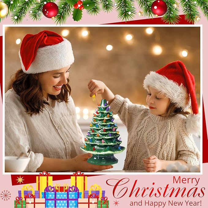 Boao 120 Pcs Ceramic Christmas Tree Replacement Lights Clear Plastic Flame Peg Bulbs Accessories for Ceramic Christmas Trees and DIY Projects(Multicolor,Medium)