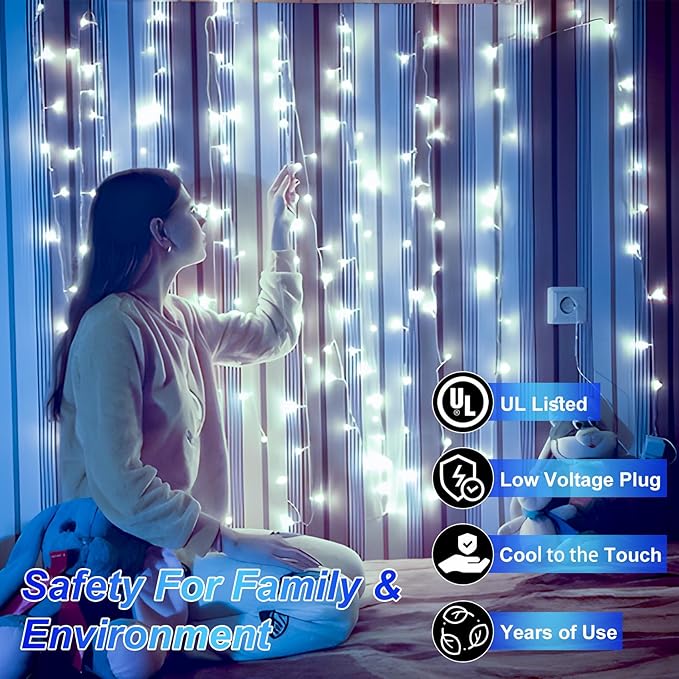750 LED 256FT Christmas String Lights Outdoor, Christmas Light with 8 Lighting Modes& Timer & Memory, Plug in Outdoor Waterproof Clear Wire Twinkle Light for for Xmas Yard Tree Party Decor Cool White