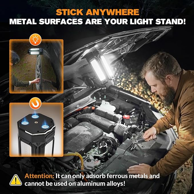 6500LM Camping Lantern & Flashlight | 20000mAh Power Bank, 40H Runtime, Magnetic Tripod | 3 Colors for Tent, Outdoor & Emergency Light