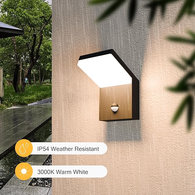 Lustrlach Motion Sensor Outdoor Light Fixtures Wall Mount,Exterior Wall Sconce, Porch Light, Garage Lights, Waterproof Motion Lights for Outside,Garden, Front Door