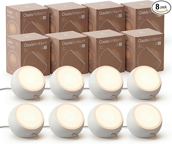 Oasis Smart Ambients - Adaptive Circadian Lighting, App-Controlled, No Hub Required, Controlable Warm-to-Daylight Tones (8-Pack)