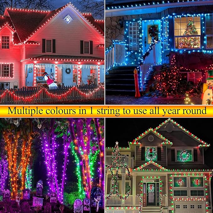 iBaycon Smart Color Changing Christmas Lights, 66FT 200 LED RGB Christmas Tree Lights Remote & App Controlled String Lights for Outdoor Indoor Christmas Decorations