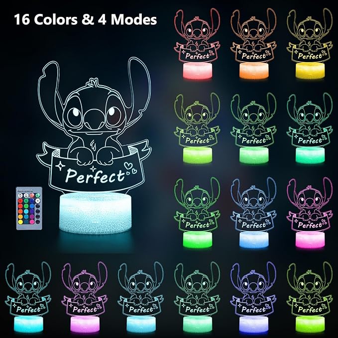 Hoofun Custom Night Light: 16 Colors DIY Personalized 3D Illusion Lamp with Remote Control, Anime Bedside Lamp, Merch Gifts Stuff for Girls Kids Room Decor Birthday Decorations Christmas Holiday