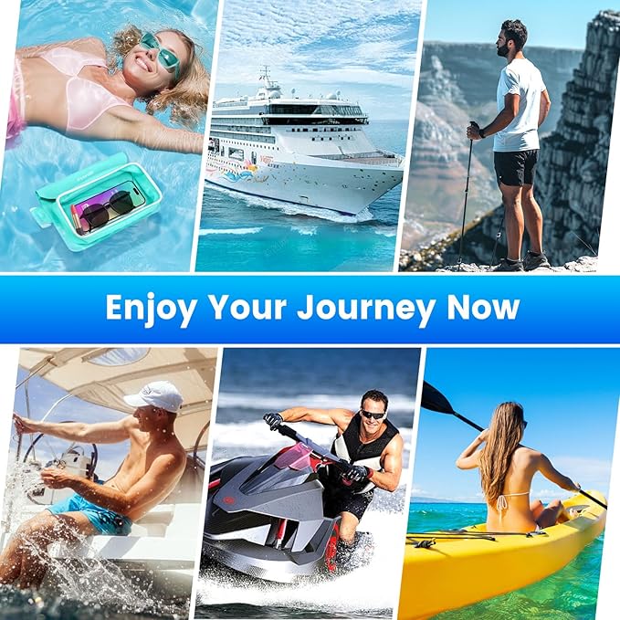 Niveaya IPX8 Waterproof Fanny Pack - 2 Pack, Floating Dry Bag Pouch, Phone Waterproof Waist Pouch Dry Bag, Beach, Kayaking, Swimming, Boat Essentials, for iPhone 17/16/15/14/13/12 Pro Max up to 9.5"