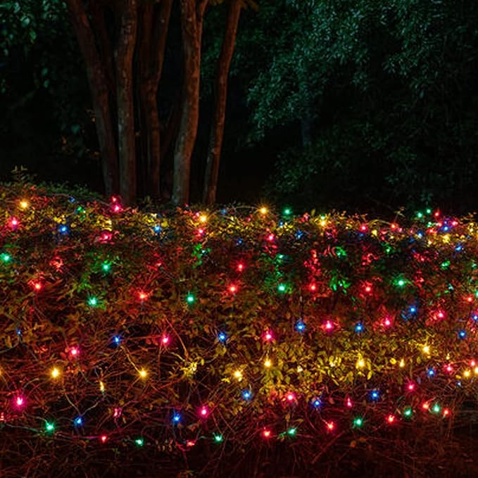 Dazzle Bright Christmas Mini String Lights, 4 Pack Total 64FT 200LED Batter Operated Waterproof Fairy Lights with 8 Modes for Xmas Indoor Outdoor Yard Garden Holiday Decorations (Multi-Colored)