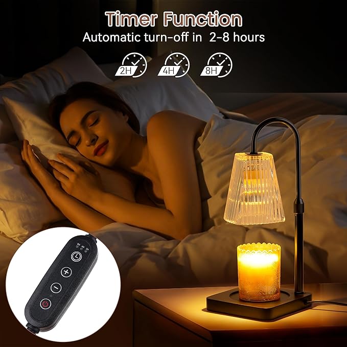 Candle Warmer Lamp with Timer - Electric Melter Candles Lamp Dimmable Heater