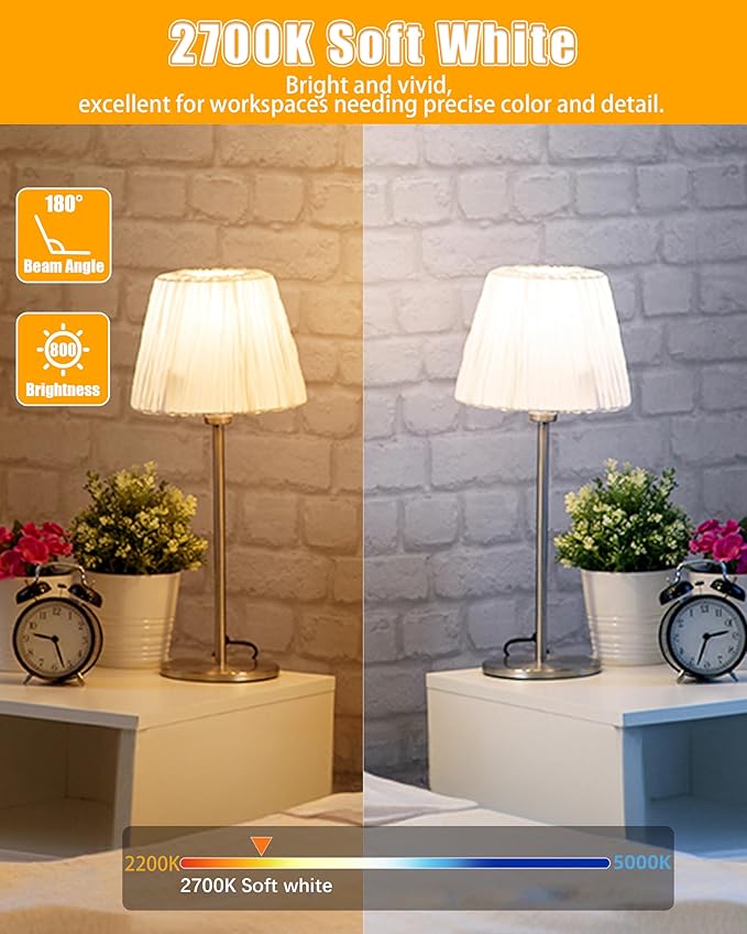 MASTERY MART 6/12/24/36/60/90/120 Pack LED Light Bulbs A19 9W (60 Watt Equivalent) E26 Medium Base, 2700K Soft White Warm Light,800 Lumens, CRI 80+, Non-Dimmable, Energy Star, UL Listed, 90 Pack