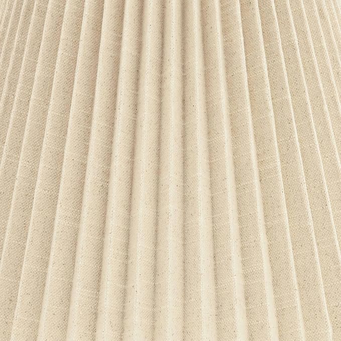 9" Top x 14 1/2" Bottom x 10" High x 10" Slant Lamp Shade Replacement Large Beige Empire Round Modern Fabric Wide Pleated Spider Harp Finial - Springcrest