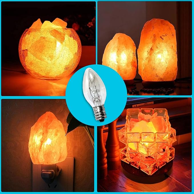 HQRP 10-Pack 15W 120V Light Bulbs for Natural Salt Lamps Compatible with LEVOIT HemingWeigh SMAGREHO Salt Lamp Natural Himilian Hymalain Pink Salt Rock Lamps