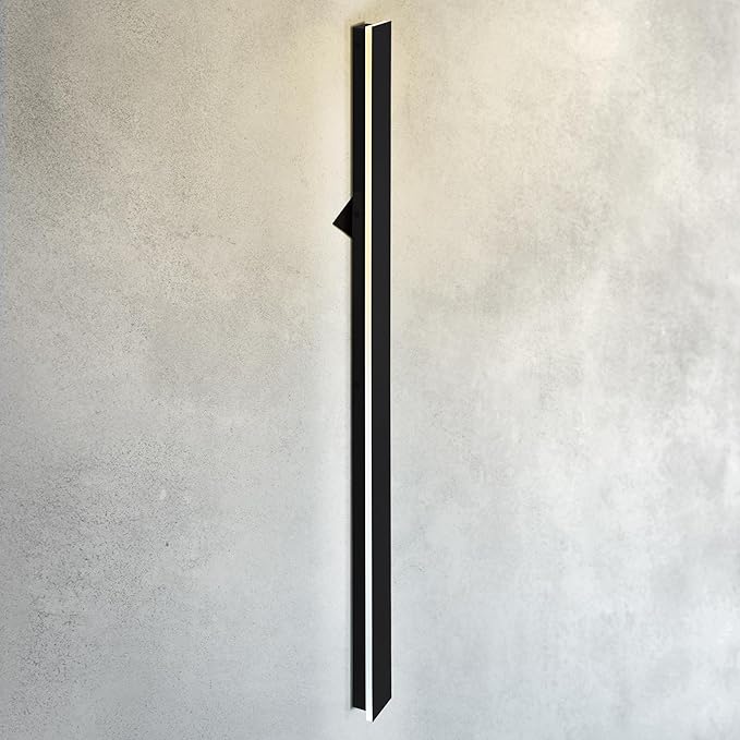 ASD LED 72" Long Wall Mount Light Fixture, Outdoor & Indoor Linear Sconce | 3CCT, Dimmable, Waterproof, Anti-Rust, ETL Listed | 40W 2400LM 3000-5000K 100-277V | Exterior Porch Lighting | Black