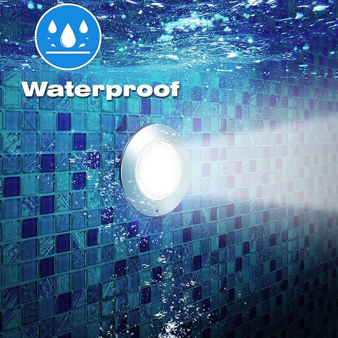 Pool Lights for Inground Pool, 54W 10 Inch Large LED Multicolor Inground Pools LED Light with 50 Foot Cord for Wet Niche, APP Control & Remote Control