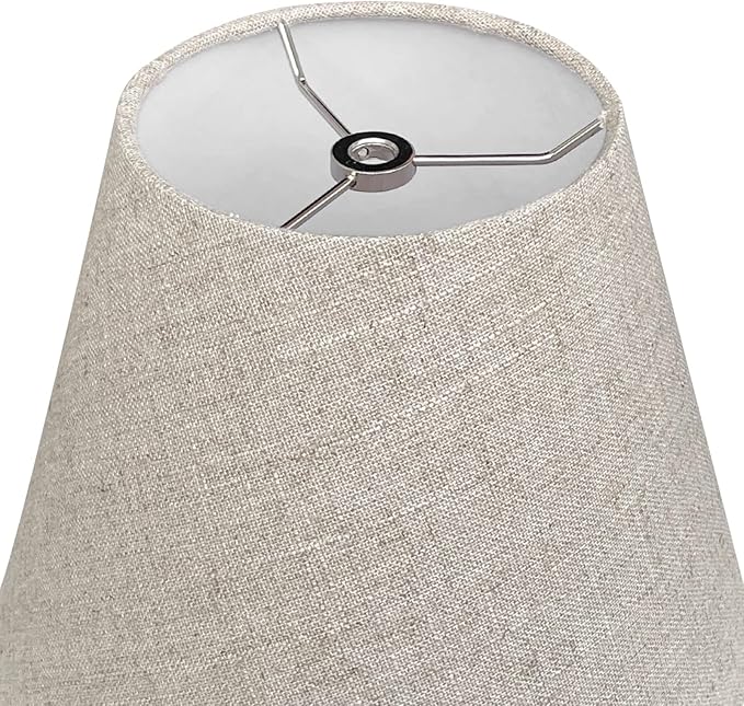 TOOTOO STAR Small Lamp Shades for Table Lamps 5" Top x 9" Bottom x 7" High,Set of 2 small brown lampshades,Handmade Lampshade in Natural Fabrics (Spider)