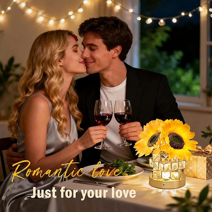 Sunflower Lamp Gifts for Women – Unique Flower Light for Mom, Wife, Daughter, Teacher, Friends – Mother’s Day, Valentine’s, Christmas, Birthday Gifts – Bedroom, Office, Restaurant Decor