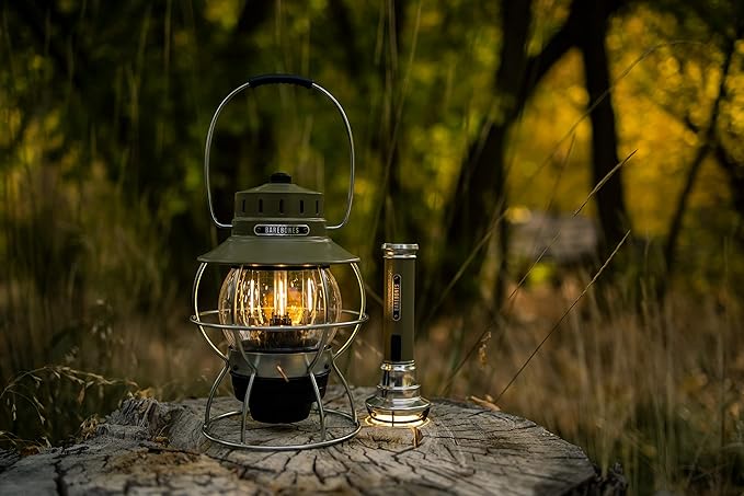 Barebones Vintage Flashlight - Olive Drab, USB Rechargeable LED Flashlight, 15-Hour Run Time, 170 Lumens, Compact and Durable, Water-Resistant Camping Gear and Hiking Accessory