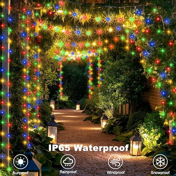 ZAIYW 4 Pack Fairy Lights Battery Operated, 16.5Ft 50LED Fairy Light with Remote Control Timer 8 Modes Twinkle Christmas String Lights for Indoor Outdoor Wreath Tree Party Gift Decor (Multicolor)