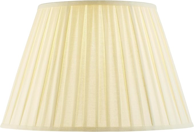 Aspen Creative 33202 Box Pleated Large Empire Spider Construction Lamp Shade, Off-White Linen Fabric, 11" Top x 18" Bottom x 12" Slant