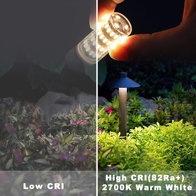 G4 T3 LED Landscape Bulbs 5W 12~24V, 40W 35W Halogen Equivalent,2700k Soft Warm White,Low Voltage G4 JC Bi-Pin Light Bulbs for Outdoor Deck Stair Step Path Lighting,450 LM,(10Pack)