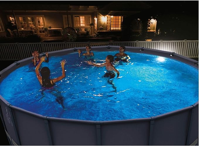 Caravan Intex Above Ground Underwater LED Magnetic Swimming Pool Wall Light (2 Pack)