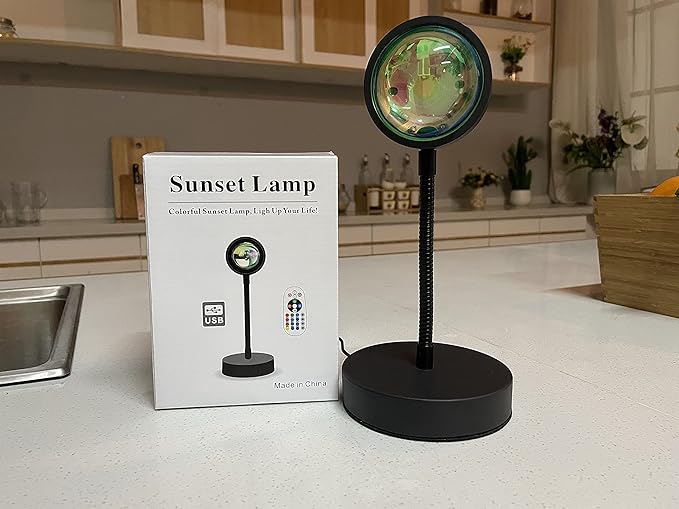 Sunset Lamp Projector Led Lights for Bedroom Night Light RGB Lights Sun Sunlight Sunrise Lamp 10w 360° Rotation Mood Lighting Home/Room Decor Gifts for Women,Desktop Multicolor