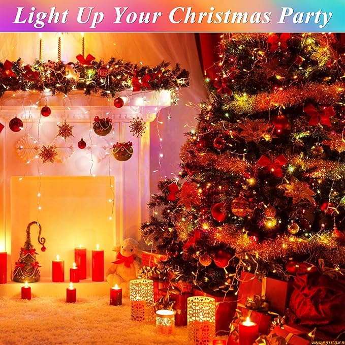 300 LED Color Changing Christmas Lights, 35 Colors 98FT String Lights Easter Decorations, Waterproof Twinkle Fairy Light Clear Wire for Bedroom Indoor Outdoor Holiday Xmas Tree Wedding Party