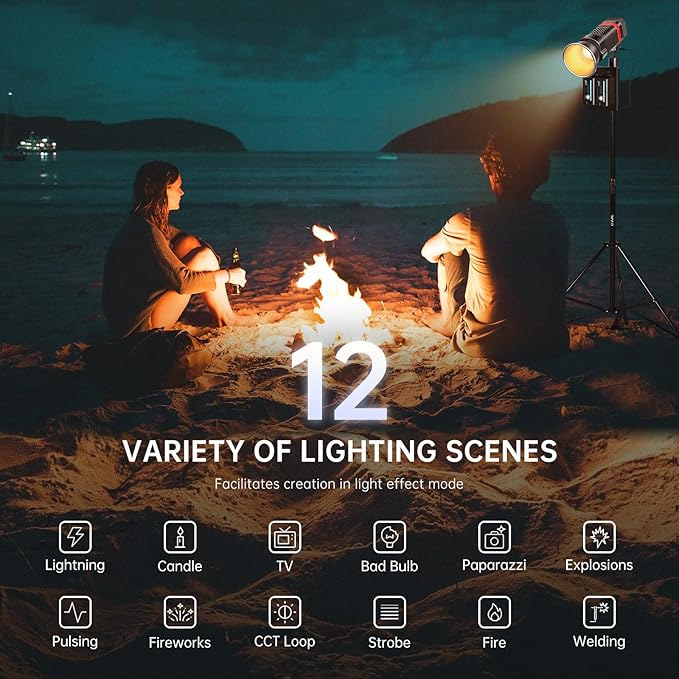 GVM 60W Video Light for COB Studio Lights, Portable Photography Lighting for Recording, Bowen Mount Adapter with Led Video Lighting, 2 Batteries, Spotlight for APP, Outdoor, 2700-6800K