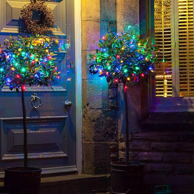 50 LED Battery Operated Christmas Lights, 16FT 5mm Mini String Lights with Remote Timer 8 Modes Waterproof for Indoor Outdoor Tree Garden Wreath Christmas Decor (Multicolor)