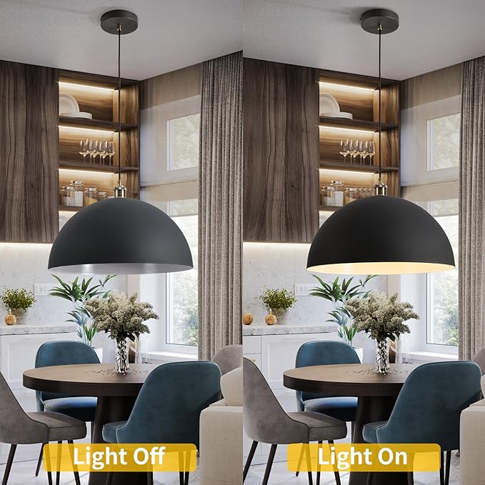 Modern chandelier Industrial style chandelier 17.72 inches Black and white color scheme Indoor chandelier Length of wire 78.74 inches - Suitable for kitchen island, dining room and bedroom use