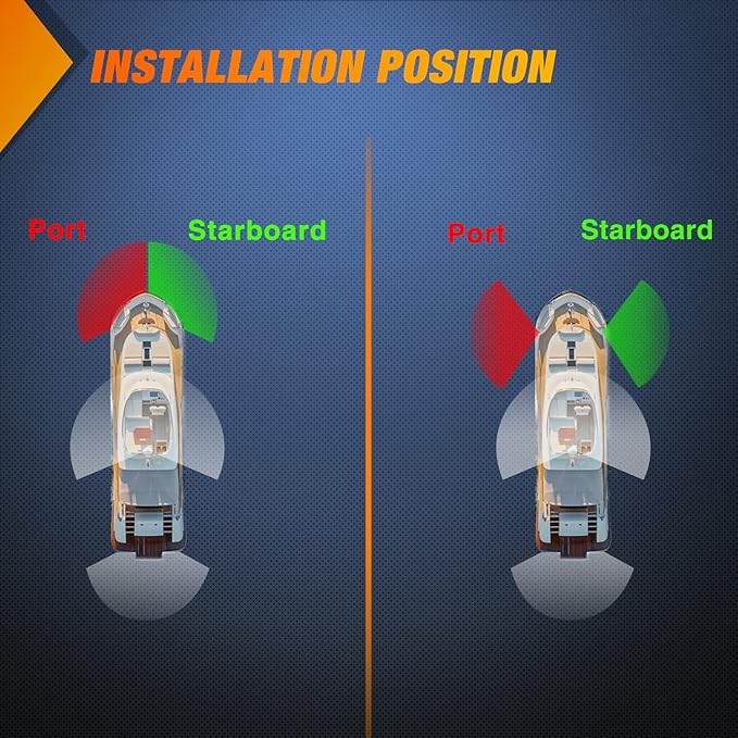 Nilight Marine Boat Navigation Light 2PCS 8LED Red Green LED Port Starboard Signals Bow Lights 12V Waterproof for Skeeter Yacht Pontoon Speedboat Sailboats Fishing Boats