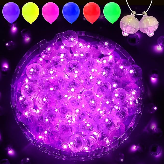 50PCs Mini Led Lights with Hook, Waterproof Round Tiny Led Light for Party Decorations Neon Party Light, Pink-Blinking Lights