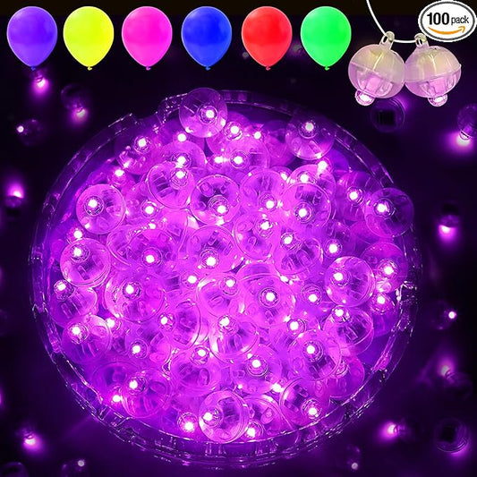 100PCs Mini Led Lights with Hook, Waterproof Round Tiny Led Light for Party Decorations Neon Lights for Birthday Party and Wedding Decoration,Pink