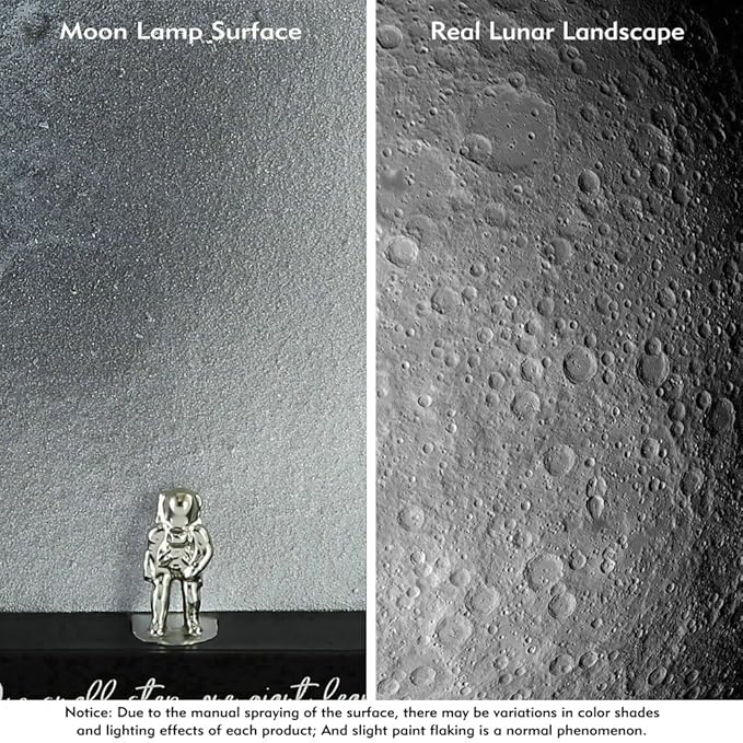 mamre Lunar Landing Moon Lamp Table Lamp Moon Night Light Space Astronaut Themed Gift for Anniversary Valentine's Day Birthday