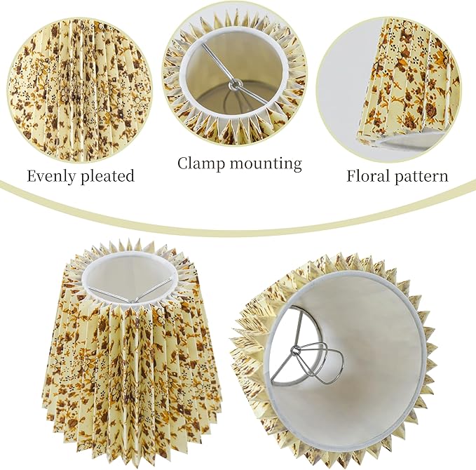 Small pleated lampshade chandelier shades set of 6. Lampshade for Wall Lamp.chandelier shades.small table lamps.For Cutting Edge bulbs.light bulb shade.chandelier light covers.4" X 5" X 6"