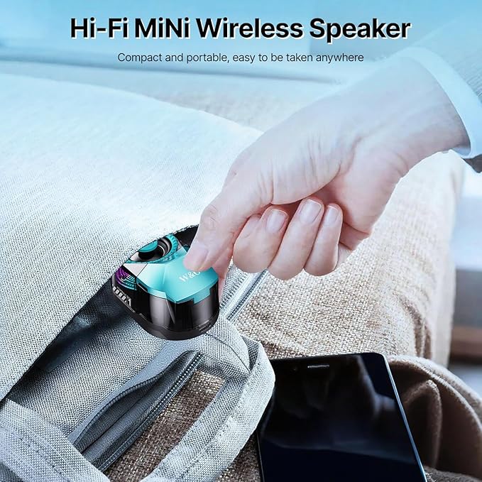 Magnetic Bluetooth Speaker with Wireless Earbuds, Portable Mini Speaker with RGB Lights, Bluetooth 5.4, Magnetic Mount, Pocket Size for Outdoor Sports (Pink)