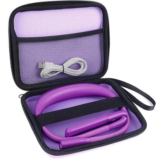 Voilet Neck Light with Storage Case, 10-80Hrs Eye-friendly Book Reading Light Knitting Crochet Sewing Craft Light Rechargeable Adjustable, Mothers Day Gifts for Mom Women Book Lovers Knitters Crafters
