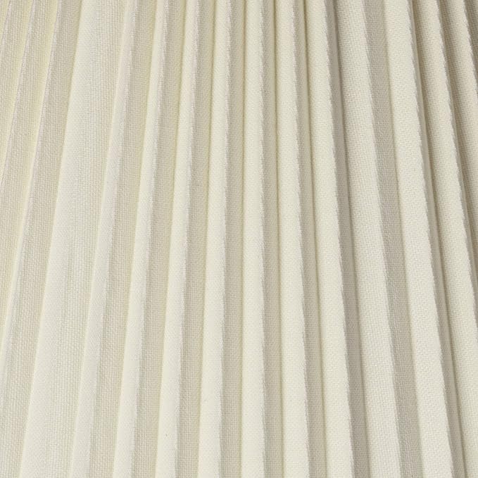 Set of 2 Hardback Empire Knife Pleated Lamp Shades Eggshell White Large 9" Top x 17" Bottom x 12.25" High Spider with Replacement Harp and Finial Fitting - Springcrest