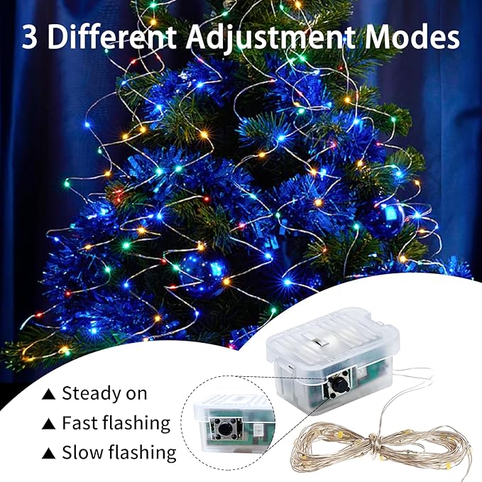 12 Pack Fairy Lights 7Ft 20 LED Twinkle String Lights Battery Operated Waterproof Firefly Starry for Mason Jar Party Wedding Christmas Valentines Day,6-Colors