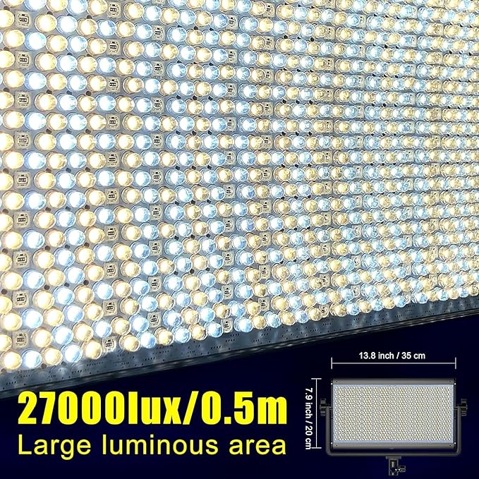 GVM 1500D RGB LED Video Light, 75W Video Lighting Kit with Bluetooth Control, 3 Packs Led Panel Light for Photography, YouTube Studio, Video Shooting, Broadcasting, Conference, 1128 Led Beads
