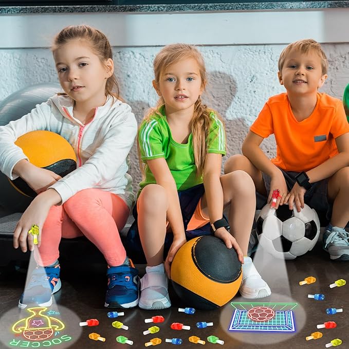 36Pcs Soccer Themed LED Finger Lights Soccer Party Favors Glow in the Dark Light Up Finger Lights Sport Themed Toys Bulk for Kids Boys Girls Sport Birthday Goodie Bags Stuffers Classroom Prizes Gifts